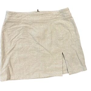Lioness Oatmeal Lola Mini Skirt with Slit Size S